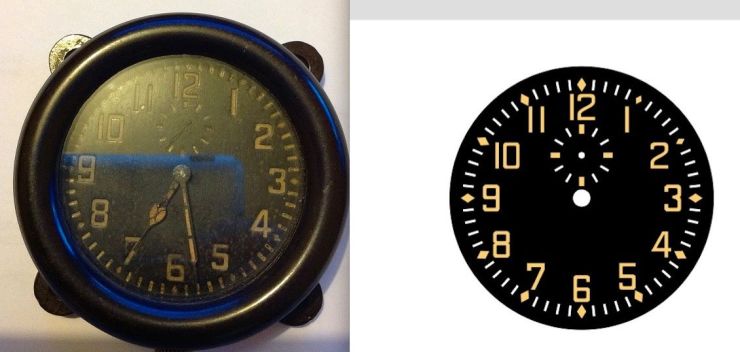 original dial from the aircraft i16 TNT